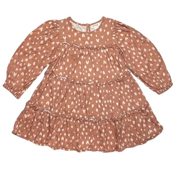 Cat & Jack Tiered Boho Dress Copper Orange 6/6X - Picture 1 of 3